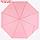 Зонт - трость полуавтоматический "Однотон", 8 спиц, R = 46 см, цвет розовый, фото 7