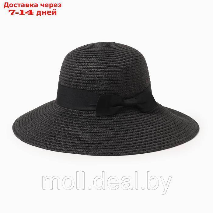 Шляпа женская MINAKU "Beach", размер 56-58, цвет черный