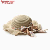 Шляпа для девочки "Милашка" MINAKU, р-р 52, цв.бежевый