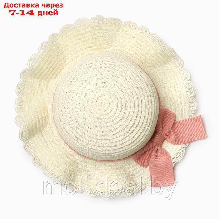 Шляпа для девочки с бантом MINAKU, р-р 52, цв.молочный - фото 2 - id-p227085763