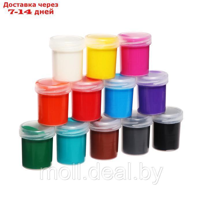 Краски пальчиковые набор 12 цветов по 40 мл Calligrata от 1 года - фото 3 - id-p227079809