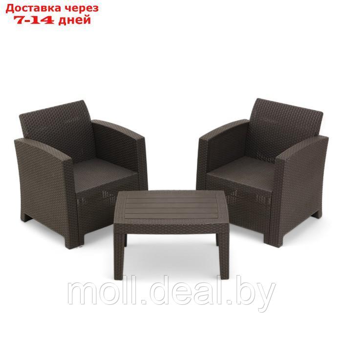 Набор садовой мебели Бора, Дуо, два кресла + стол, венге - фото 1 - id-p226884677