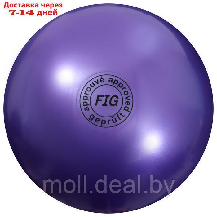 Мяч для художественной гимнастики "Металлик", d=19 см, цвет фиолетовый - фото 1 - id-p226890492