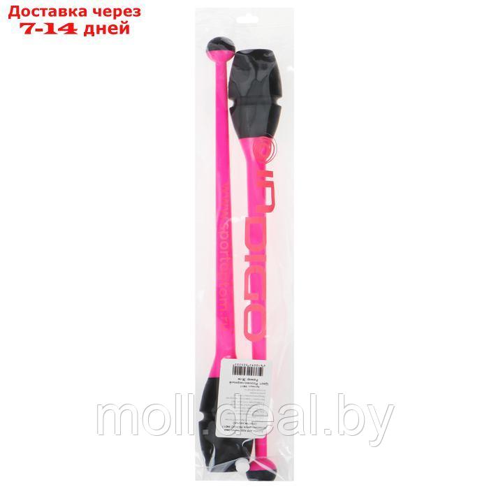 Булавы для художественной гимнастики вставляющиеся, 36 см, цвет розовый/чёрный - фото 6 - id-p226890493