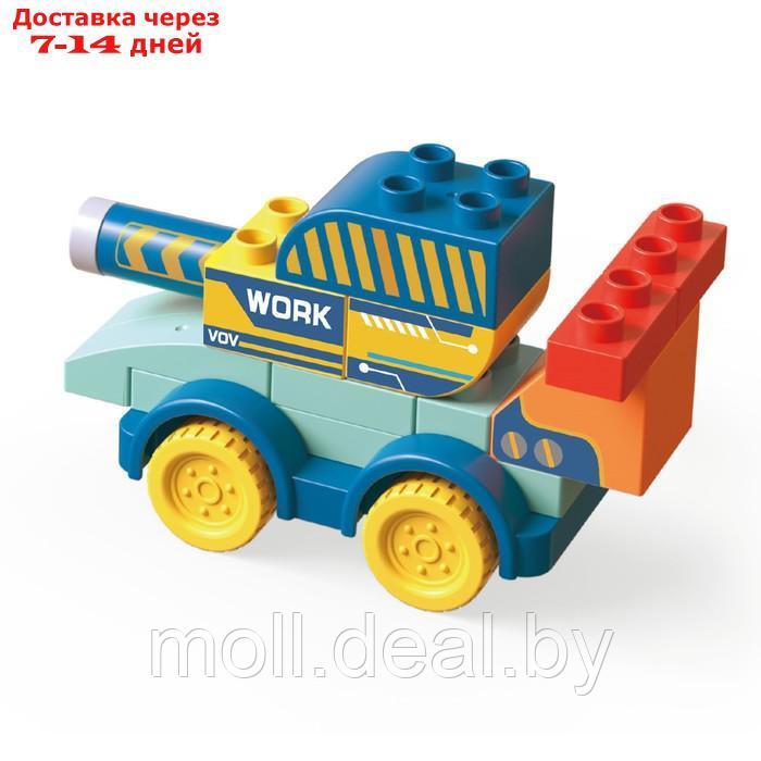Конструктор детский Funky Toys "Танк", с крупными блоками, 17 деталей - фото 1 - id-p227082785