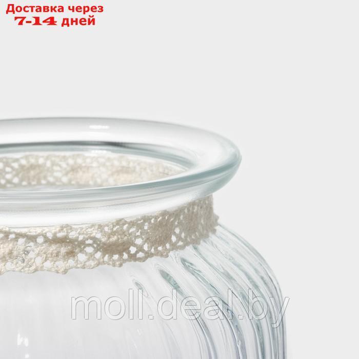 Банка стеклянная для сыпучих продуктов с керамической крышкой Доляна "Морская звезда", 600 мл, 11×19 см - фото 7 - id-p227076823