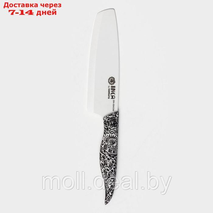 Нож кухонный Samura Inca, накири, лезвие 16,5 см, белая циркониевая керамика - фото 2 - id-p227076830