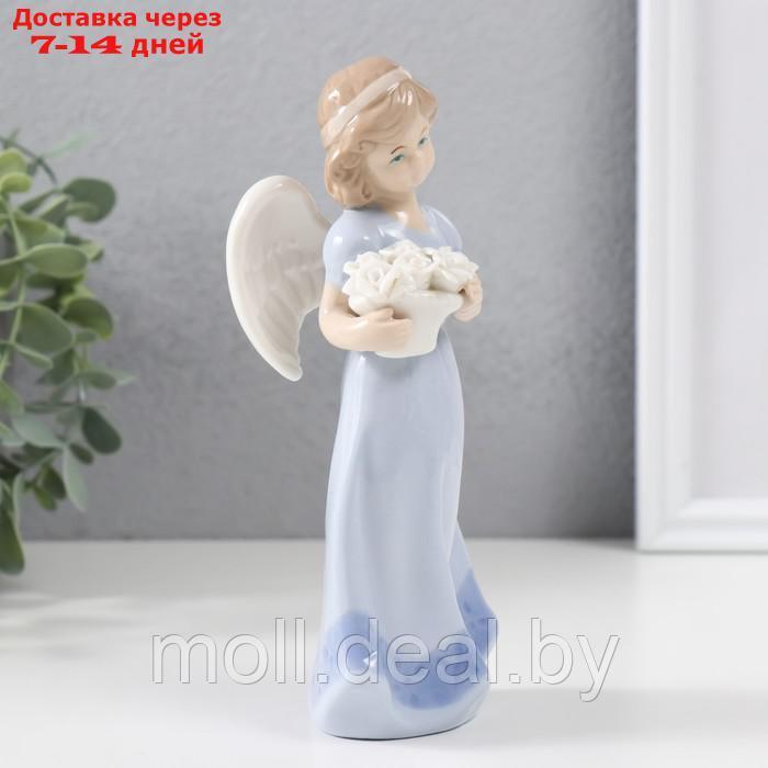 Сувенир керамика "Ангел рассматривающий цветы" 18х7,5х6 см - фото 2 - id-p227080815