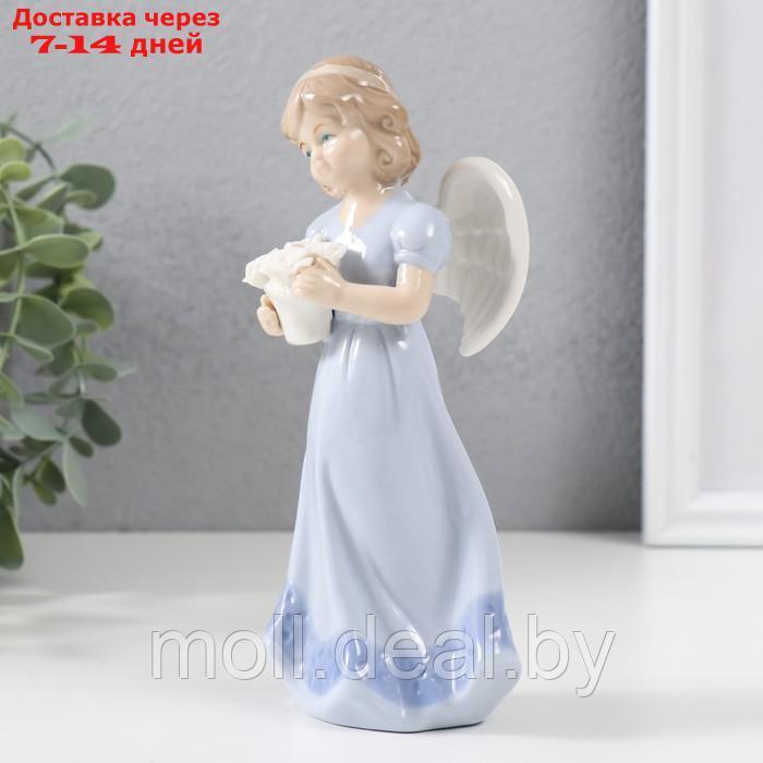 Сувенир керамика "Ангел рассматривающий цветы" 18х7,5х6 см - фото 4 - id-p227080815