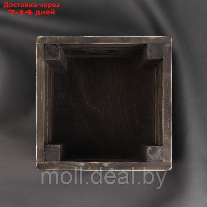 Ящик для рукоделия, деревянный, 15 × 15 × 10 см, цвет чёрный - фото 4 - id-p227104664