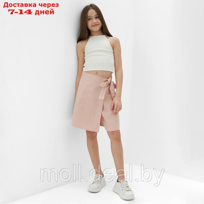 Юбка-шорты для девочки MINAKU, цвет пыльно-розовый, рост 128 см - фото 1 - id-p227088761
