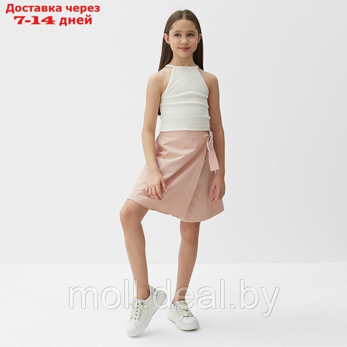 Юбка-шорты для девочки MINAKU, цвет пыльно-розовый, рост 128 см - фото 2 - id-p227088761