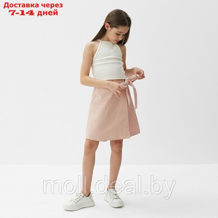 Юбка-шорты для девочки MINAKU, цвет пыльно-розовый, рост 128 см - фото 3 - id-p227088761