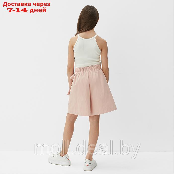 Юбка-шорты для девочки MINAKU, цвет пыльно-розовый, рост 128 см - фото 4 - id-p227088761