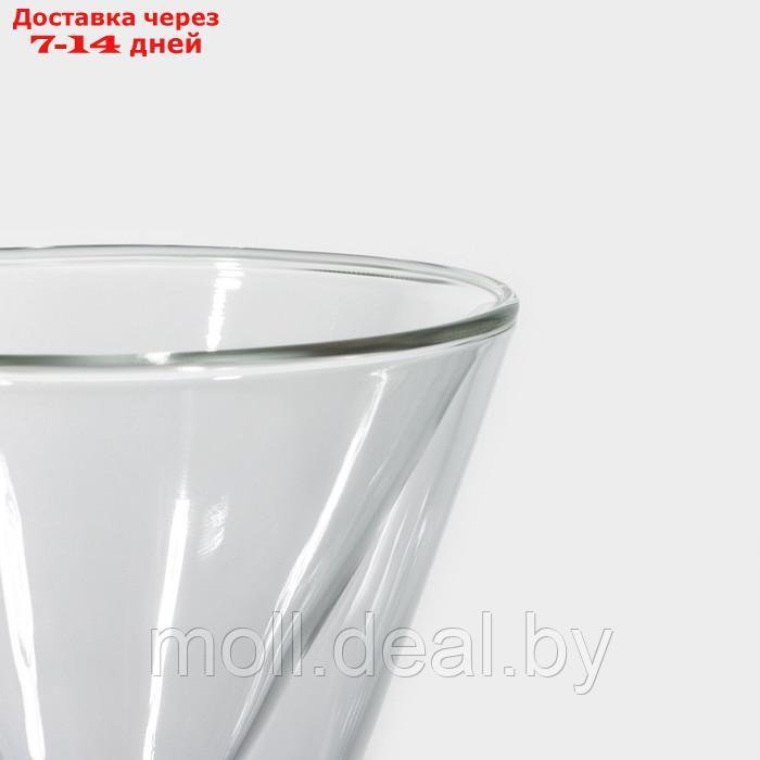 Бокал стеклянный для мартини с двойными стенками Magistro "Айс", 170 мл, 10,3×15,7 см - фото 3 - id-p227076838