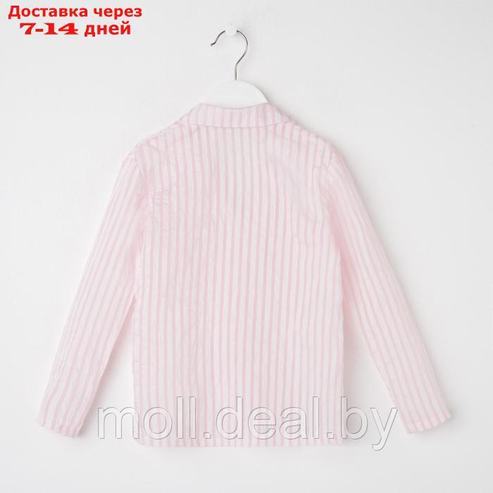 Рубашка для девочки MINAKU: Light touch цвет розовый, рост 128 - фото 8 - id-p227117659