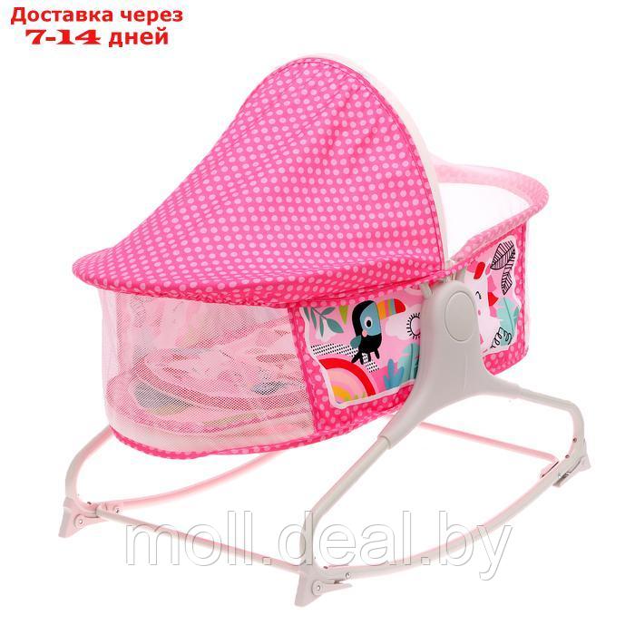 Музыкальная люлька для новорожденных, цвет розовый - фото 4 - id-p227085780