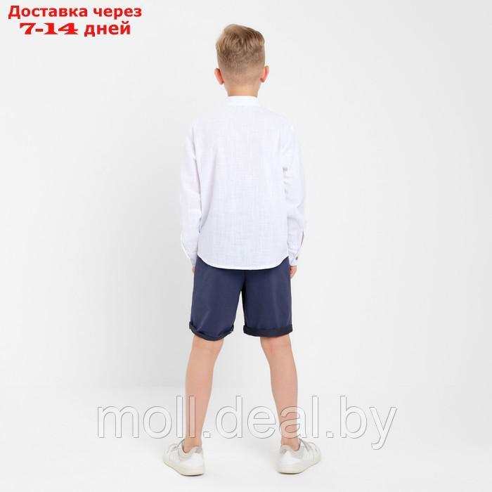 Рубашка для мальчика MINAKU цвет белый, рост 134 см - фото 3 - id-p227110888