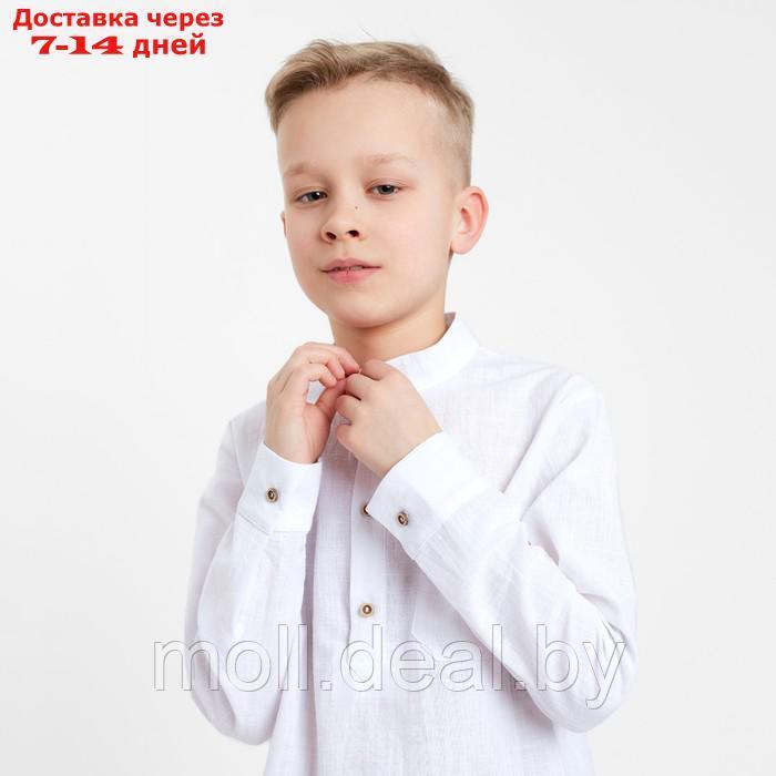 Рубашка для мальчика MINAKU цвет белый, рост 134 см - фото 4 - id-p227110888