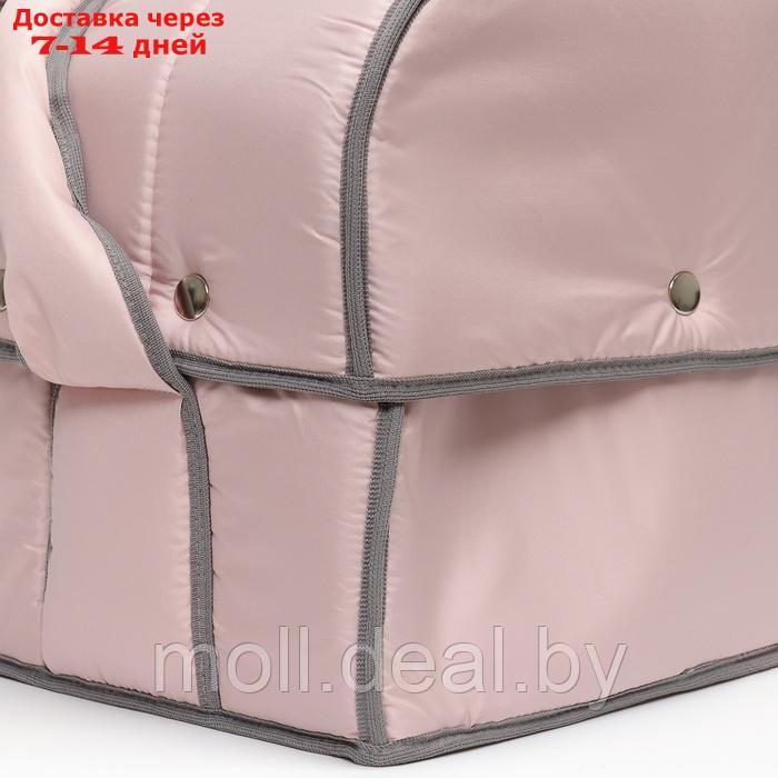 Люлька-переноска для новорожденных "Ассорти", цвет розовый с серым - фото 5 - id-p227083800
