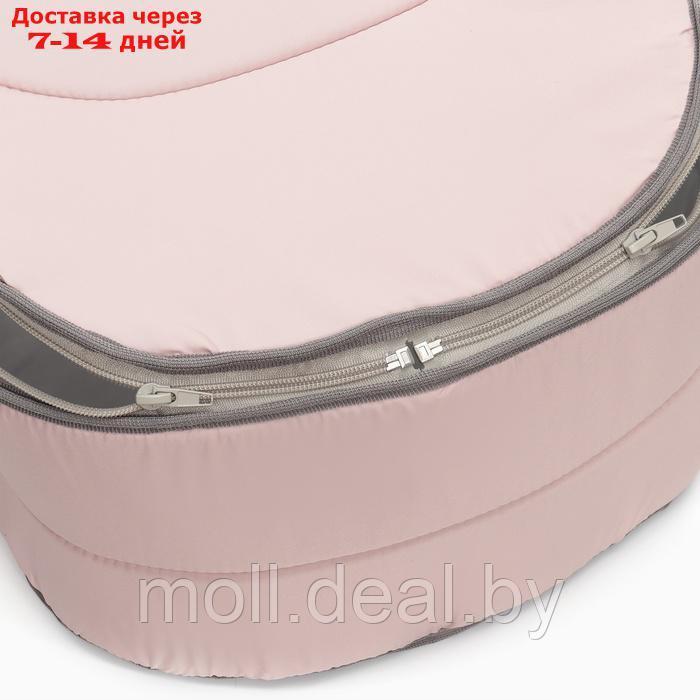 Люлька-переноска для новорожденных "Ассорти", цвет розовый с серым - фото 8 - id-p227083800