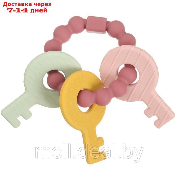 Прорезыватель силиконовый "Ключики", цвет розовый, Mum&Baby - фото 5 - id-p227083804