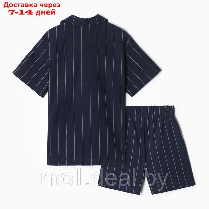Костюм для мальчика (рубашка, шорты) KAFTAN, р.32 (110-116), синий - фото 2 - id-p227083805