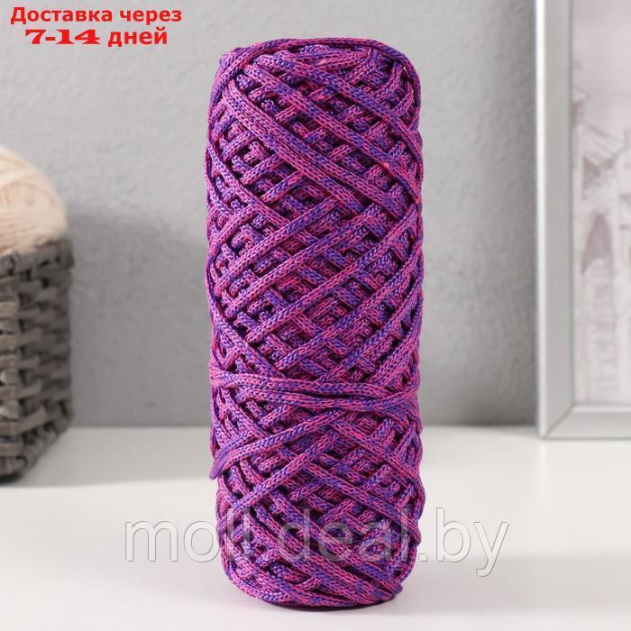 Шнур для вязания 35% хлопок,65% полипропилен 3 мм 85м/160±10 гр (Фуксия/фиолетовый) - фото 1 - id-p226888552