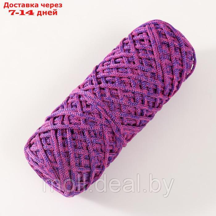 Шнур для вязания 35% хлопок,65% полипропилен 3 мм 85м/160±10 гр (Фуксия/фиолетовый) - фото 2 - id-p226888552
