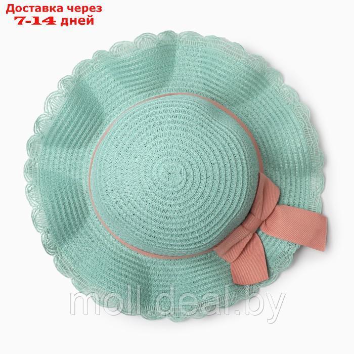 Шляпа для девочки с бантом MINAKU, р-р 52, цв.голубой - фото 2 - id-p227085788