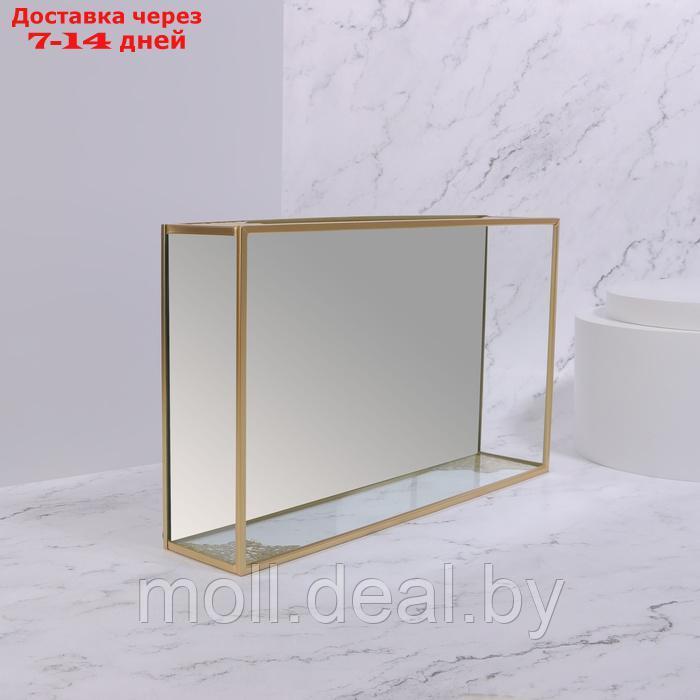 Органайзер для хранения "GREAT", стеклянный, с зеркальным дном, 1 секция, 29 × 17,5 × 6 см, цвет - фото 5 - id-p227078852