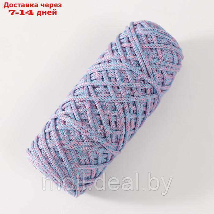 Шнур для вязания 35% хлопок,65% полипропилен 3 мм 85м/160±10 гр (Голубой/розовый) - фото 2 - id-p226888559