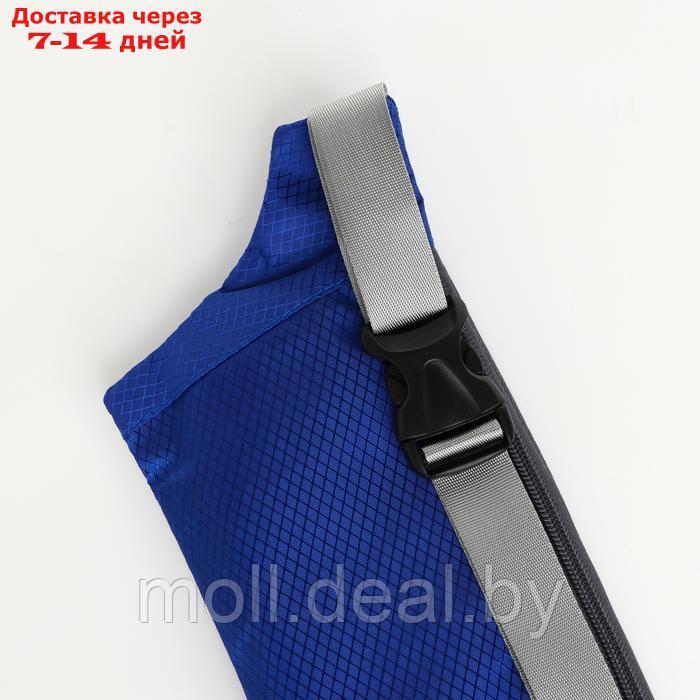 Поясная сумка на молнии, 2 наружных кармана, цвет синий - фото 4 - id-p226886603