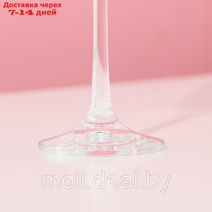 Набор бокалов для шампанского "София", стеклянный, 230 мл, набор 2 шт - фото 4 - id-p227106850
