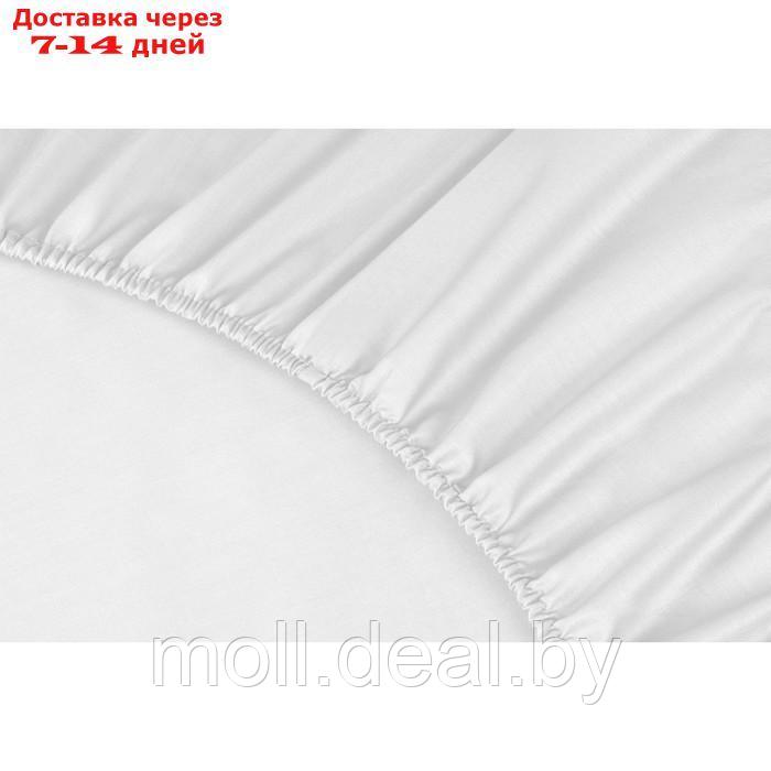 Простыня на резинке "Моноспейс", размер 180х200х23 см, цвет белый - фото 2 - id-p227113100