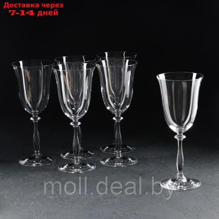 Набор бокалов для вина "Aнжела", стеклянный, 350 мл, набор 6 шт - фото 1 - id-p227106852