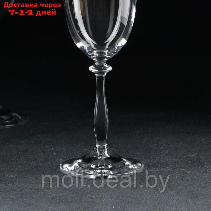 Набор бокалов для вина "Aнжела", стеклянный, 350 мл, набор 6 шт - фото 4 - id-p227106852
