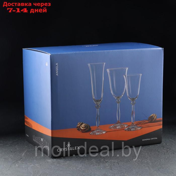 Набор бокалов для вина "Aнжела", стеклянный, 350 мл, набор 6 шт - фото 5 - id-p227106852