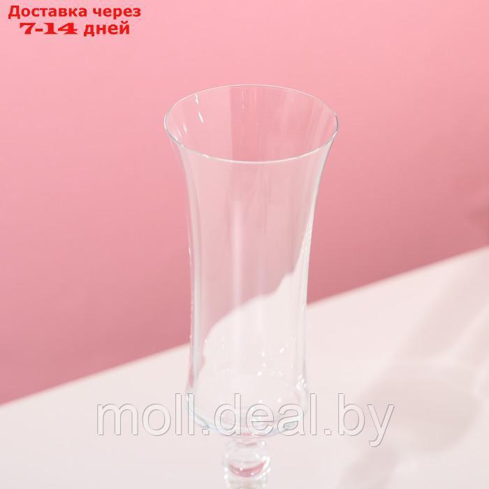 Набор бокалов для шампанского "Грация", стеклянный, 190 мл, набор 2 шт - фото 3 - id-p227106854