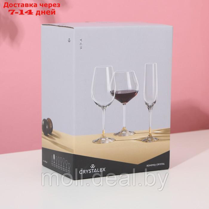 Набор бокалов для шампанского "Виола", стеклянный, 190 мл, набор 6 шт - фото 5 - id-p227106856