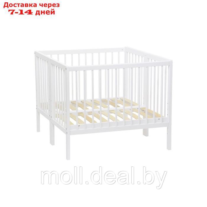 Кроватка детская приставная "Фея 100. Лея", белый - фото 9 - id-p227102657