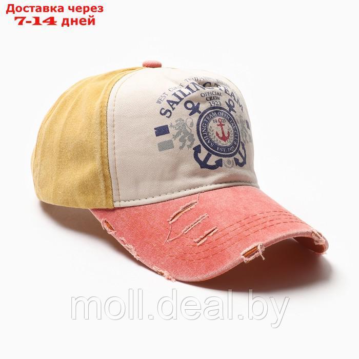 Кепка мужская MINAKU "Sailing team", цвет горчичный, р-р 56-68 - фото 1 - id-p227091790