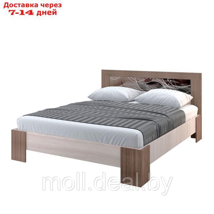 Кровать "Николь" без ПМ, 1600 × 2000 мм, цвет ясень шимо светлый / тёмный - фото 1 - id-p227123204