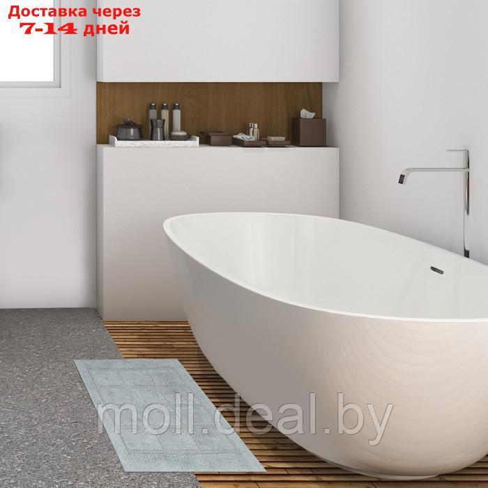 Коврик для ванной Этель Bricks 50х80 см цв. серый, 70%хл, 30% п/э,1600 г/м2 - фото 1 - id-p227087787