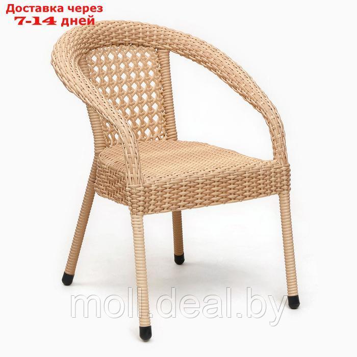 Кресло садовое из искусственного ротанга 60х70х80см коричневое - фото 1 - id-p227074896