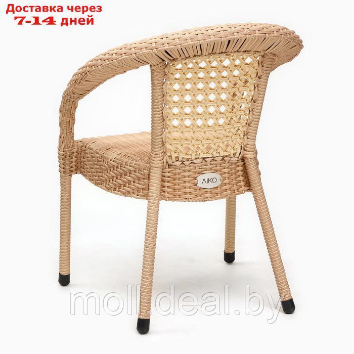 Кресло садовое из искусственного ротанга 60х70х80см коричневое - фото 4 - id-p227074896