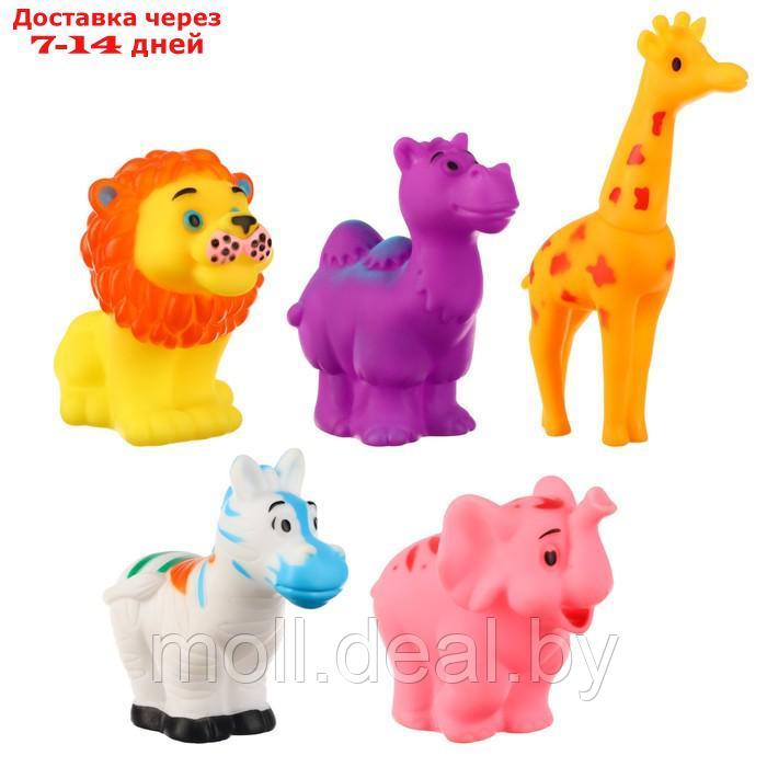 Набор резиновых игрушек для ванны "Изучаем животных", 5 шт, Крошка Я - фото 1 - id-p227085828