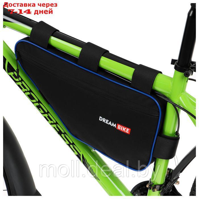 Велосумка Dream Bike под раму, 41х19х5, цвет чёрный/синий - фото 2 - id-p226890557