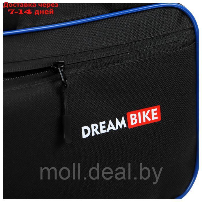 Велосумка Dream Bike под раму, 41х19х5, цвет чёрный/синий - фото 5 - id-p226890557