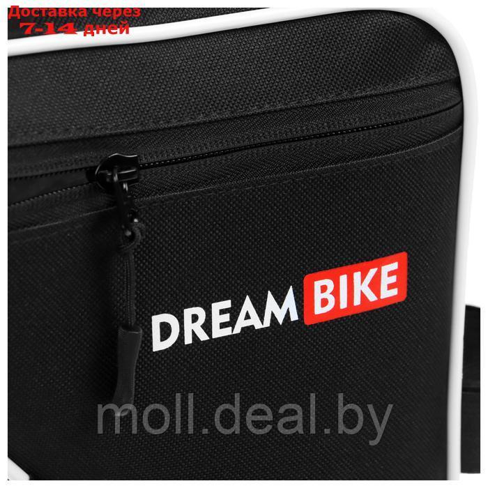 Велосумка Dream Bike под раму, 20.5х20.5х5, цвет чёрный/белый - фото 5 - id-p226890558